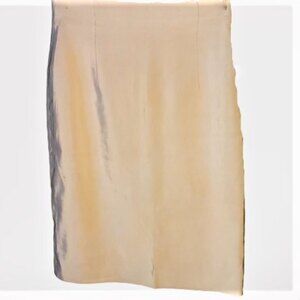 Daniel Hechter Tan Cream Cotton Blend Pencil Skirt Size 40 EU 8 US Lined
